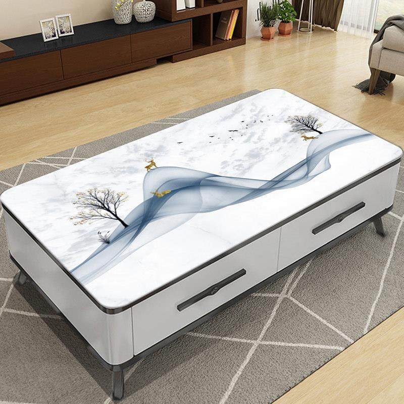 新中式意境茶几桌布PVC塑料防水防油免洗茶几垫餐桌布电视柜盖布,居家布艺,桌布,淘宝优惠券,粉丝福利购,淘宝优惠卷