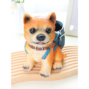 可爱的田园狗小狗笔筒书桌面学生办公室工作站装饰实用的生日礼物
