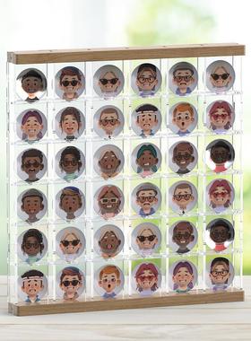 吧唧展示盒收纳架亚克力谷子徽章seria周边同人挂件框防尘展示架