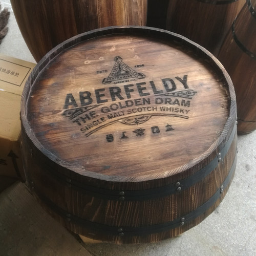 酒桶半桶实木啤红酒桶壁挂橡木桶盖截断桶底酒吧酒庄实木装饰酒桶