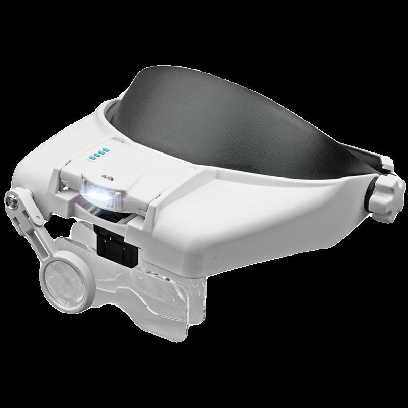 头戴放大镜充电led带灯老人阅读高清钟表手机电路板维修微雕核雕