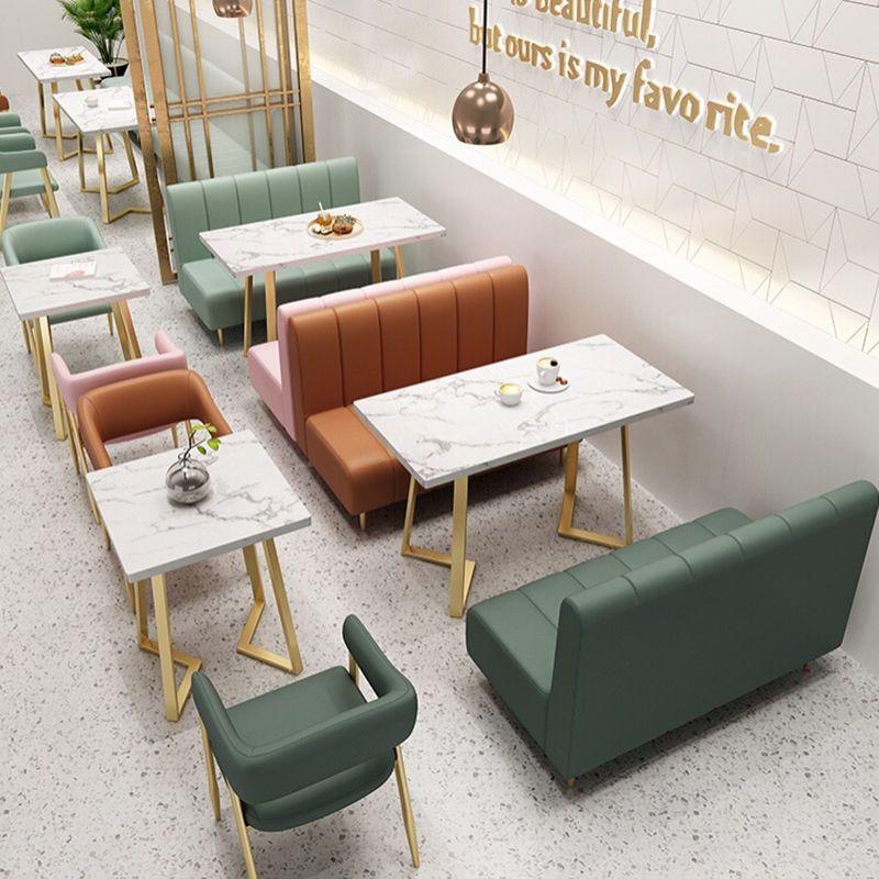 网红奶茶店咖啡厅沙发桌椅组合简约清新西餐厅汉堡店桌椅组合靠墙