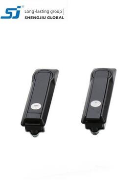 生久柜锁门锁MS819-1黑色亚光平面锁拉杆锁机箱锁配电柜锁 锁杆锁