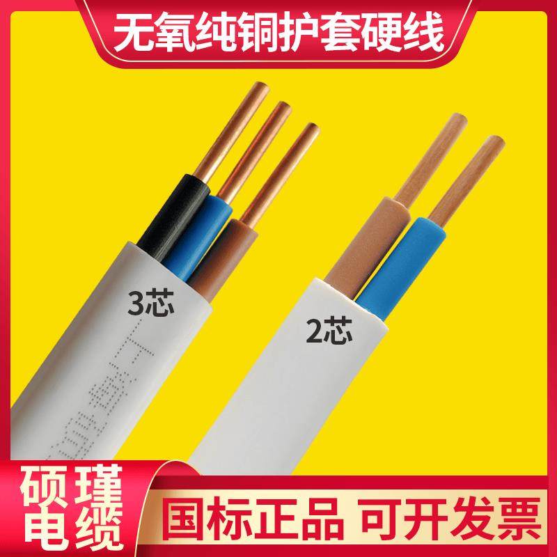 国标纯铜两2/3芯白色护套硬线2.5/4/6平方电线家用三相电源线BVVB,电子/电工,护套线,淘宝优惠券,粉丝福利购,淘宝优惠卷
