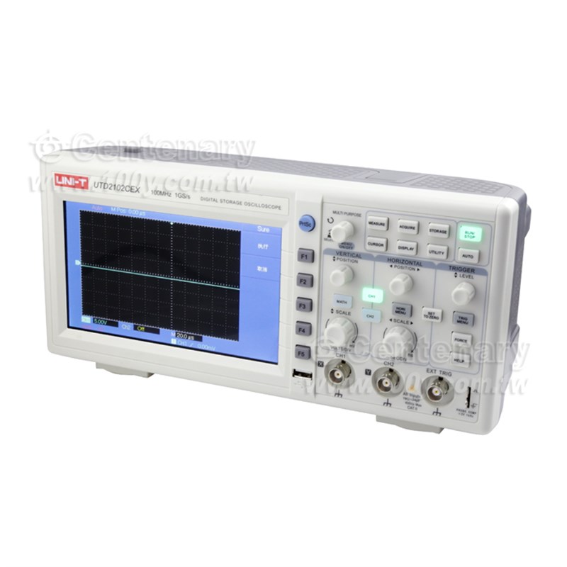 UTD2102CEX+ 优利德 7寸彩屏  2通道100MHz带宽数字存储示波器