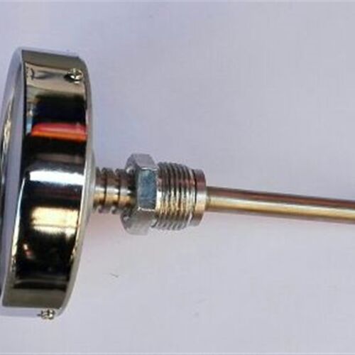 0-300度双金属温度计接头在背面螺纹m27x2 表盘直径100mm wss-401