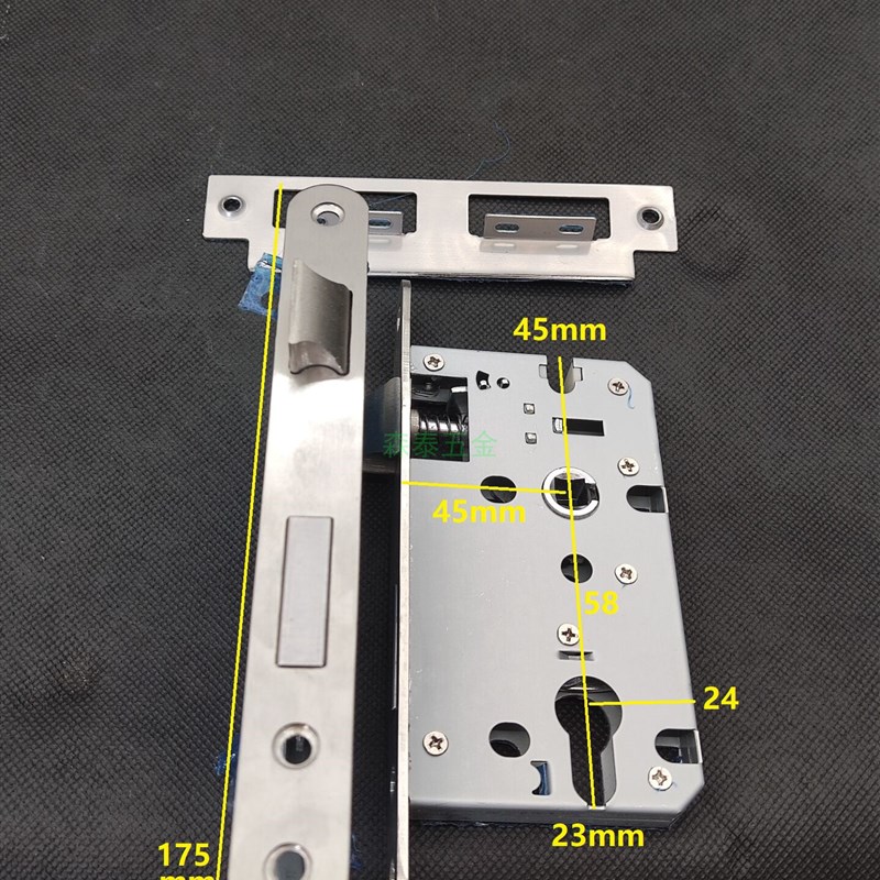 175长圆边58锁体卧室门木门房间压把门锁配件