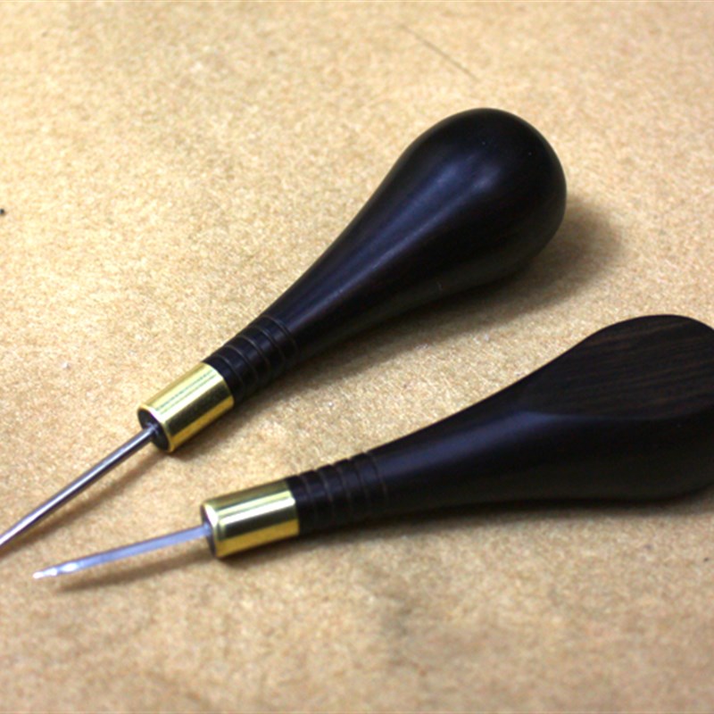 默出品 手工皮具工具 s黑檀柄 瑞粉 菱锥 圆锥 法斩锥(现货)