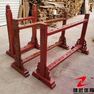 实木十八般兵器架子立式单t多孔刀架长枪架大兵器架家庭红缨枪木