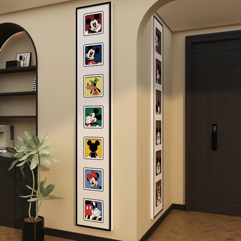 玄关装饰贴画窄电视机背景大白墙面壁挂件立体竖版客厅改造拐转角,家居饰品,文化墙贴,淘宝优惠券,粉丝福利购,淘宝优惠卷