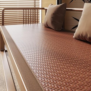 中古风实木沙发垫夏季凉席椅垫藤编红木沙发坐垫防滑凉感藤席垫子