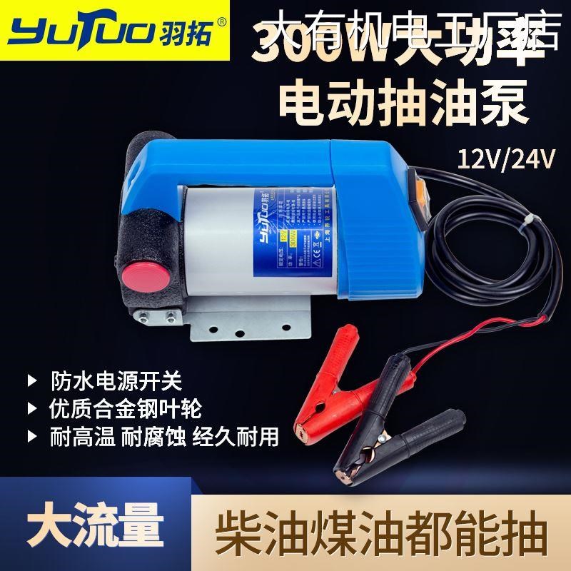 *柴油泵12v24v220v转铸铁车载柴油抽K油泵电动柴油泵大吸力正反柴