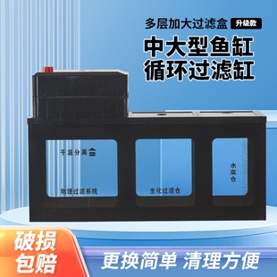 小型鱼缸超白底滤仓干湿分离盒过滤循环系统整套过滤箱定制下滤槽