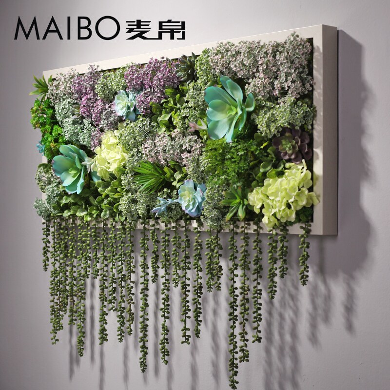 现代仿真多肉绿植电表箱壁挂绿植墙画挂件餐厅挂画客W厅装饰画墙