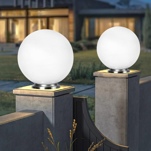 太阳能柱头灯圆球形暖光温馨浪漫