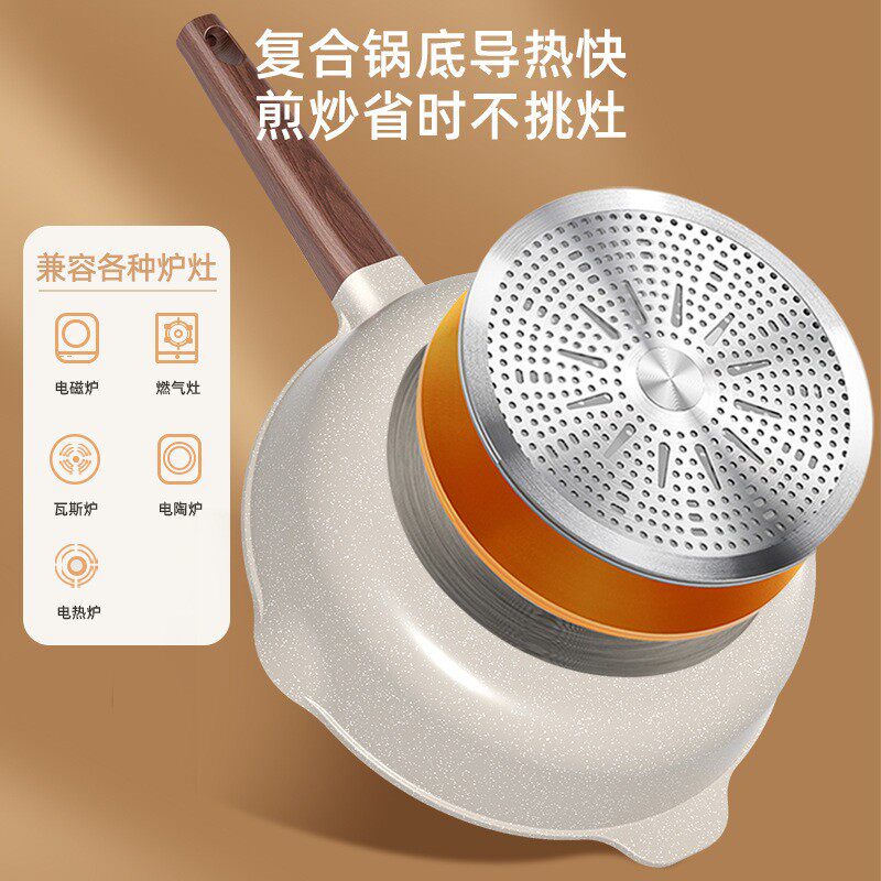 non-stick frying pan induction cooker cooking pot不粘平底锅
