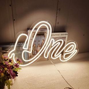 Sign霓虹灯生日Birthday装 饰氛围灯牌定制 Neon one