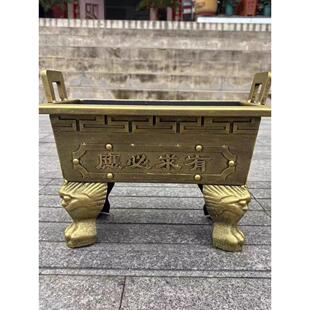 定制家用供奉香炉镀锌板铸铁合制寺庙佛堂宗祠土地庙插香鼎炉大号