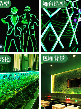 LED灯带条绿色220V绿光灯带户外防水超高亮公园绿植亮化装饰线灯