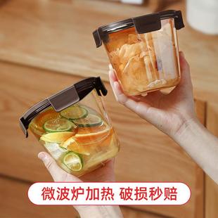 日本TOMONI玻璃饭盒上班族微波炉专用碗加热便当盒分隔型饭盒学生