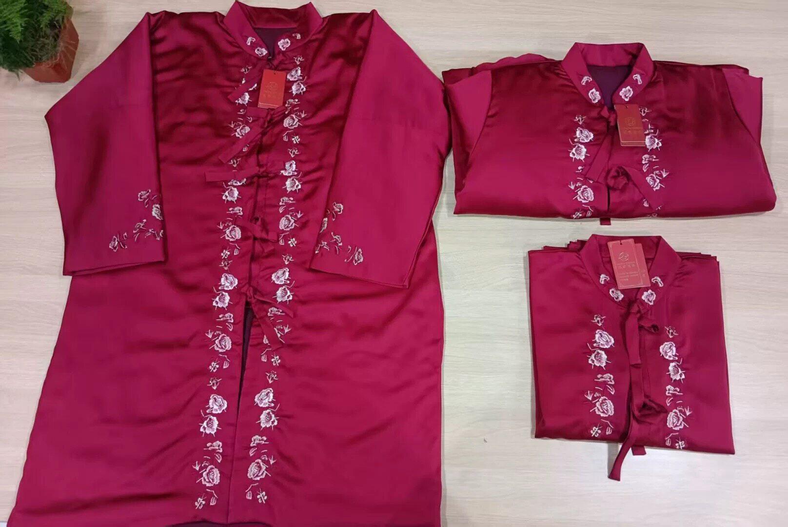 高档女款寿服系带款真丝苏绣七件套送老衣冲喜增寿百年服全套配齐