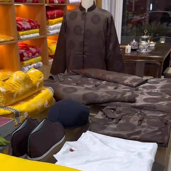 顺风高档男款寿衣七件套寿服全套