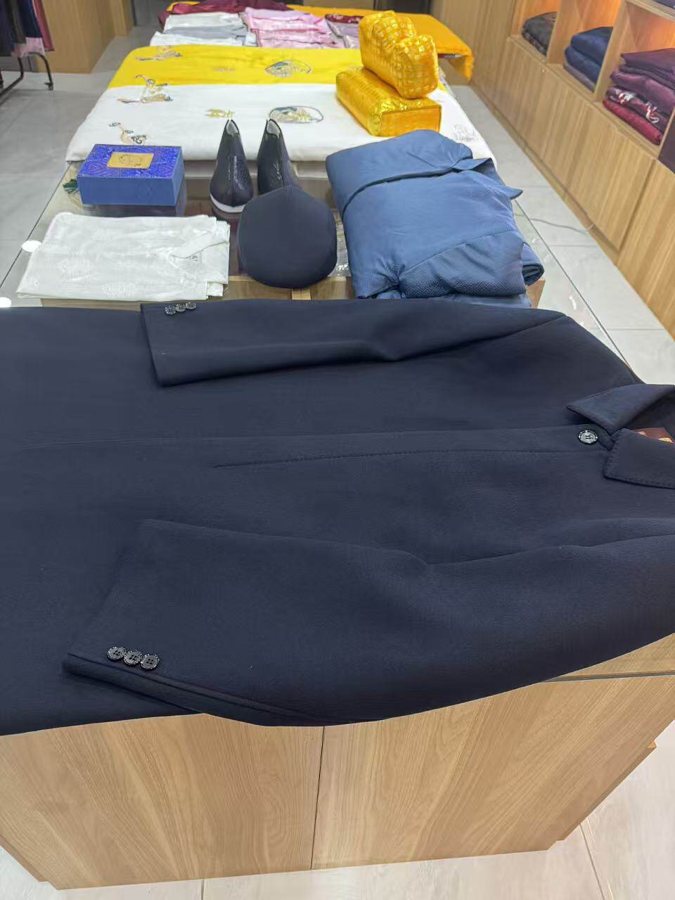 【添寿服】高档中山装行政款寿服男冲喜增福增寿百年服寿终装老衣