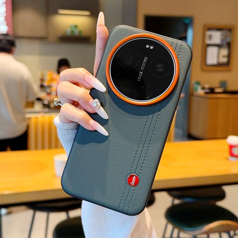 金甲徕卡素皮适用小米17ultra手机壳新款磨砂2512BPNDAC超薄大孔防摔保护套8PNA1C不沾指纹MI17uitra真皮外壳