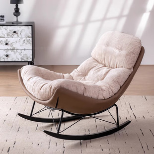 摇椅大人躺椅阳台家用休闲客厅懒人摇摇椅轻奢设计师单人沙发椅子