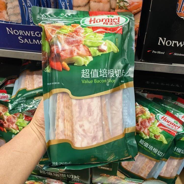 Costco开市客山姆代购荷美尔超值培根切片家用早餐西餐披萨250g*4
