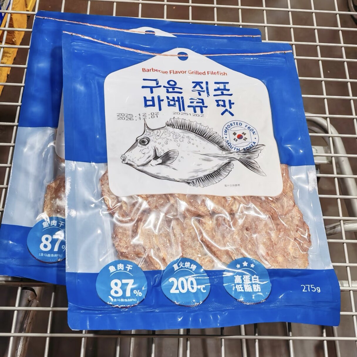 山姆 烧烤味烤马面鱼干低脂高蛋白 肉质鲜香 口感丰富