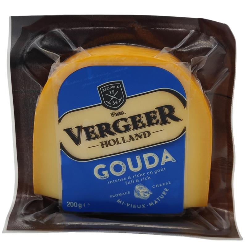 荷兰原装进口VERGEER发酵成熟高达奶酪200g原制黄波即食干酪