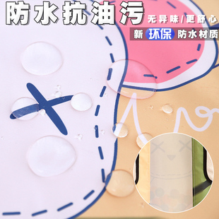 环保防水围裙厨房家用做饭防油长袖 工作服围腰 罩衣女新款 卡通时尚