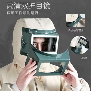喷砂衣加厚帆布打砂服油漆服连体打沙服分体耐磨冲砂服打磨防护服