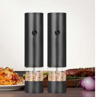 电动胡椒研磨器家用厨房调料海盐胡椒粉神器磨黑胡椒粒花椒研磨瓶