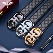 GA&BV官方旗舰店皮带男士 腰带 自动扣高档裤 腰带真皮正品 2025新款