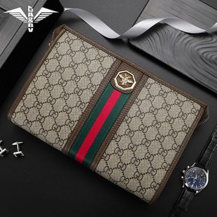 GA&BV男士手包男款正品商务手拿包奢侈品2025新款大容量手抓包潮