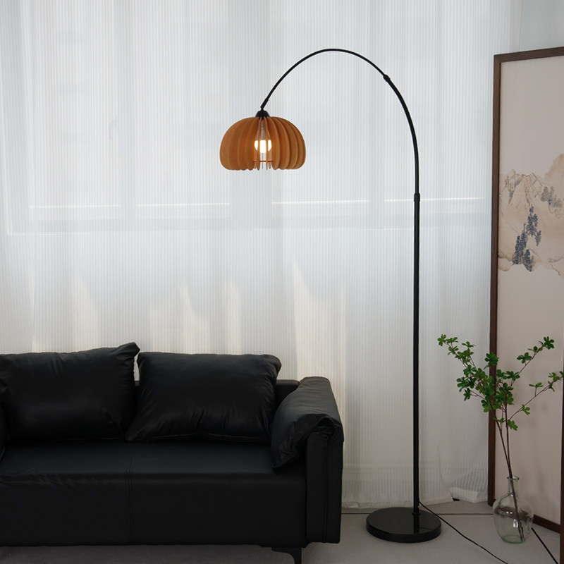 全光谱书房卧室床头落地灯钓鱼灯中古风客厅沙发旁装饰氛围装饰灯