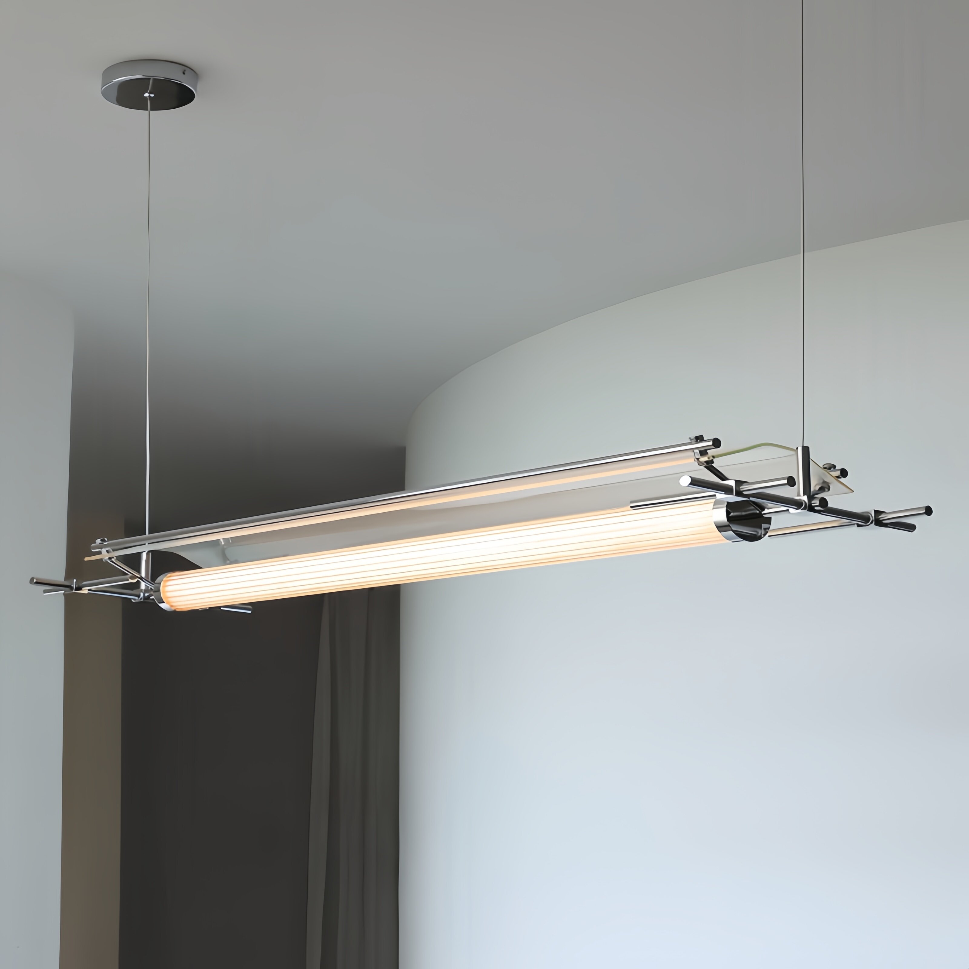 包豪斯餐厅吊灯现代简约设计师个性艺术工业风极简餐桌吧台马扎灯