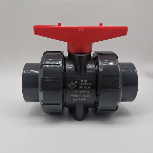美标 UPVC双由令球阀 PVC活接球阀塑料给水化工级球阀DN15-DN100