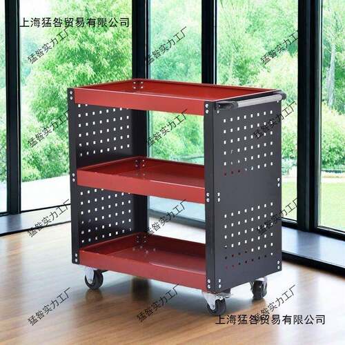 工业级工具车多功能汽修三层万向轮维修移动架子层零件收纳小推车