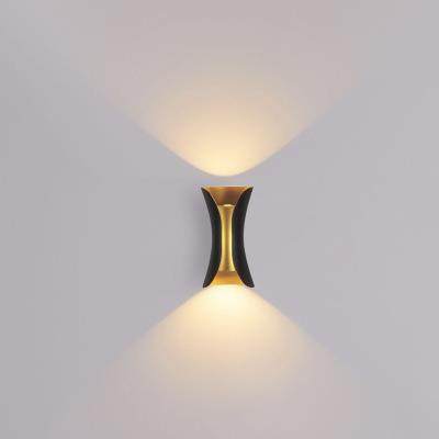 现代简约户外上下发光LED壁灯柱子灯防水圆筒墙灯别墅花园门壁灯