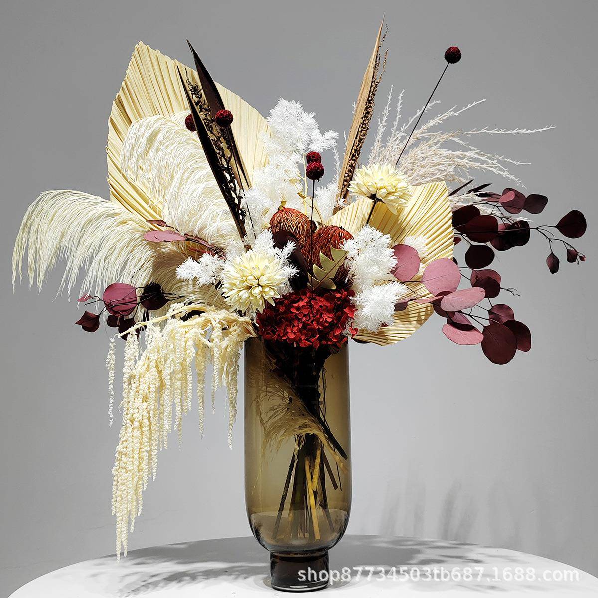 现代轻奢仿真花艺样板房间客厅摆件餐桌干花高级感花瓶插花装饰品