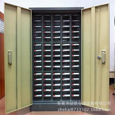 大量供应75抽零件柜布吉带门锁零件柜公明透明零件工具柜东莞