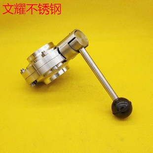 253238 304不锈钢焊接蝶阀卫生级食品级抛阀门对焊软密封热卖 219