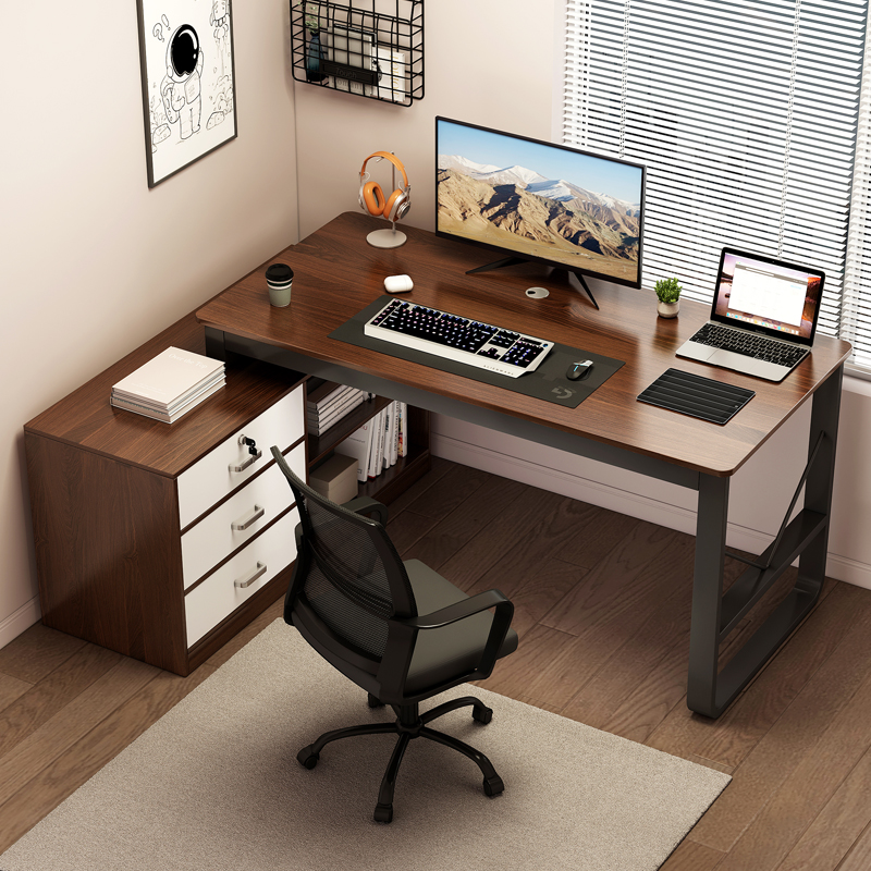 电脑桌台式转角书桌卧室学生家用学习书桌简易带抽屉桌子办公桌
