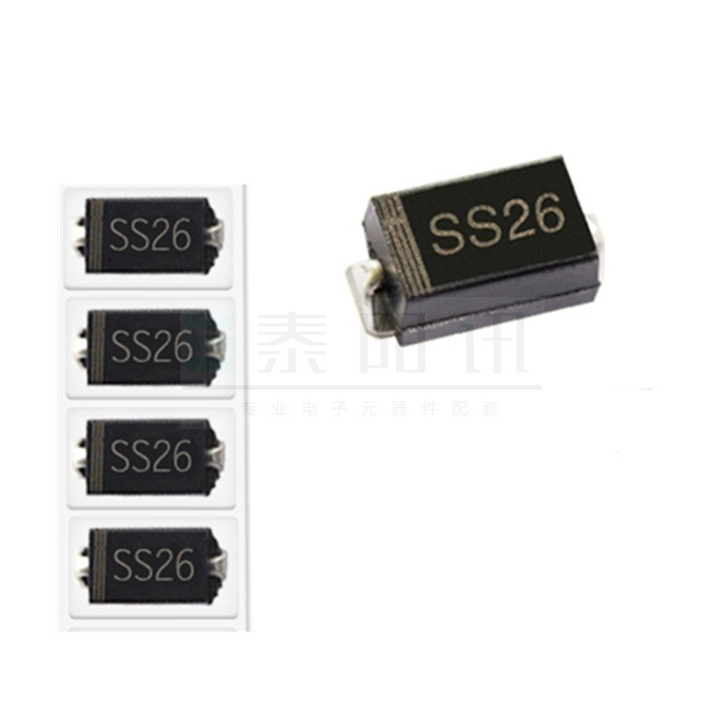 SS26 2A/60V SMA/SMB DO-214AC/AB SR260 SB260 贴片肖特基二极管