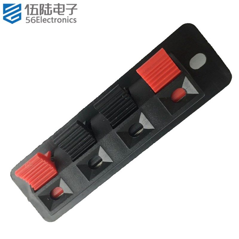 WP4接线夹 四联 电子音箱4位接线夹 红黑蝴蝶夹子 弹簧 测试线夹