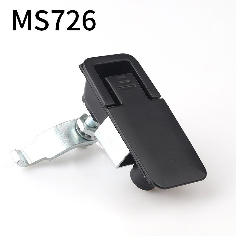 卓冠柜锁MS726-1-2-3平面锁配电箱MS106机柜门锁可调节压缩式黑色