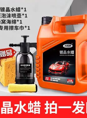 洗车水蜡三合一免擦镀膜上光强力去污高泡通用带蜡洗车液泡沫喷壶